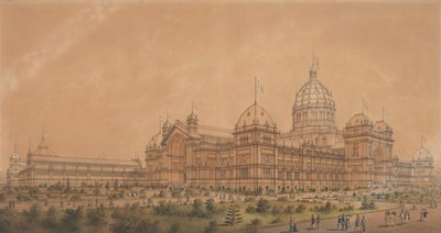 The Exhibition Building Melbourne 1880, the South West Aspect of the Main Hall by Joseph Reed
